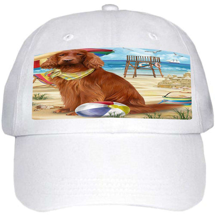 Pet Friendly Beach Irish Setter Dog Ball Hat Cap HAT58470