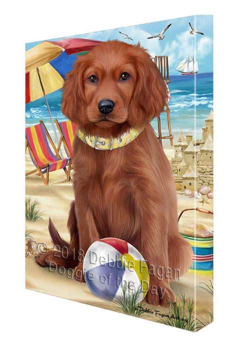 Pet Friendly Beach Irish Setter Dog Canvas Print Wall Art Décor CVS81449