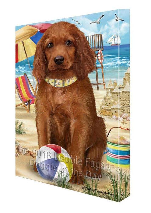 Pet Friendly Beach Irish Setter Dog Canvas Print Wall Art Décor CVS81458