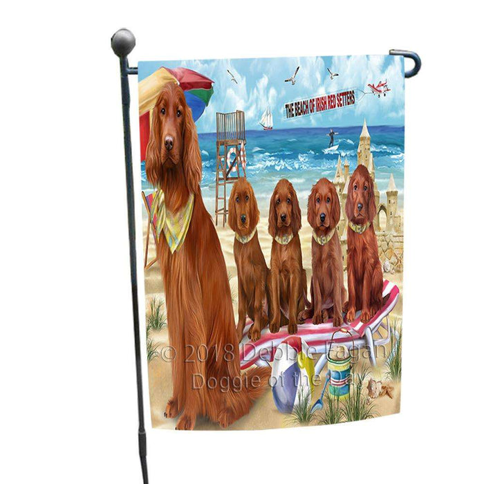 Pet Friendly Beach Irish Setter Dog Garden Flag GFLG51571