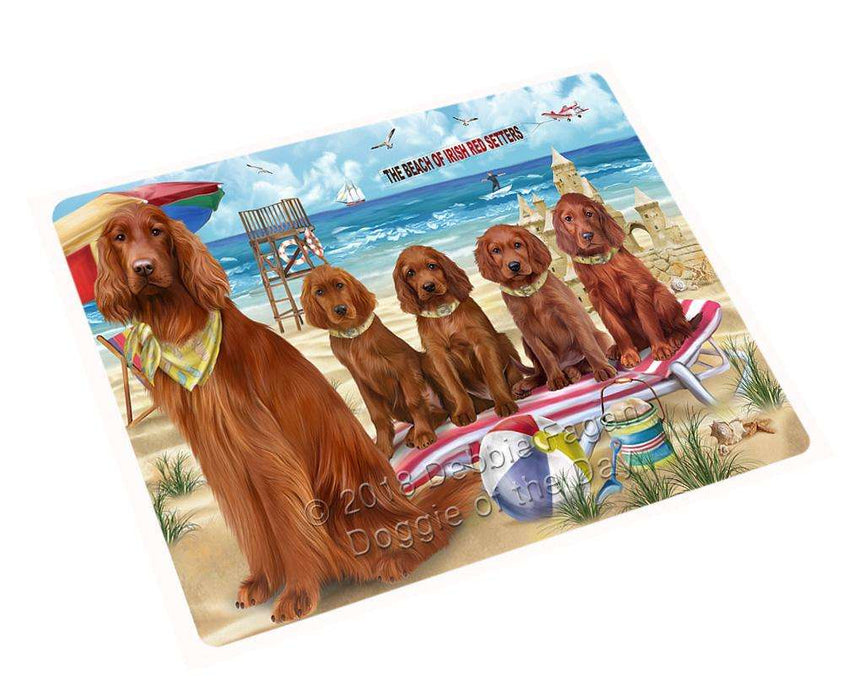 Pet Friendly Beach Irish Setter Dog Large Refrigerator / Dishwasher Magnet RMAG69942