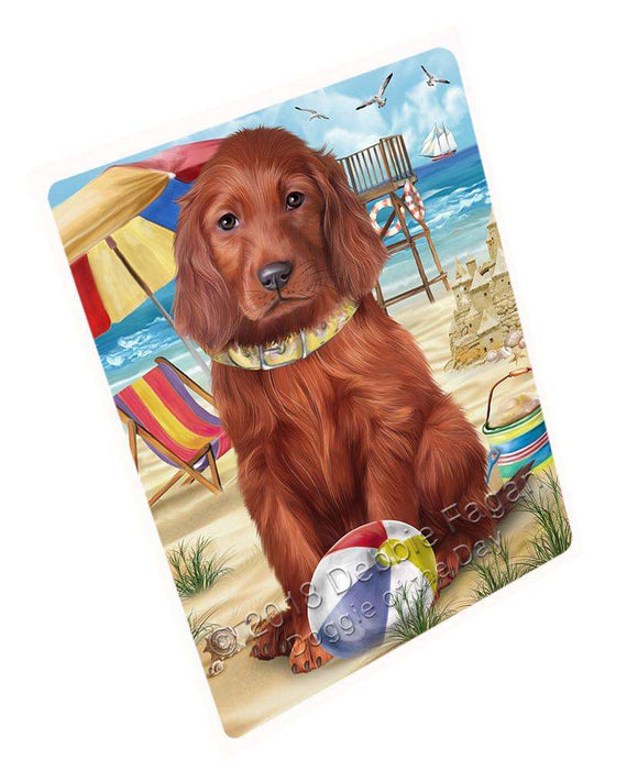 Pet Friendly Beach Irish Setter Dog Large Refrigerator / Dishwasher Magnet RMAG69948