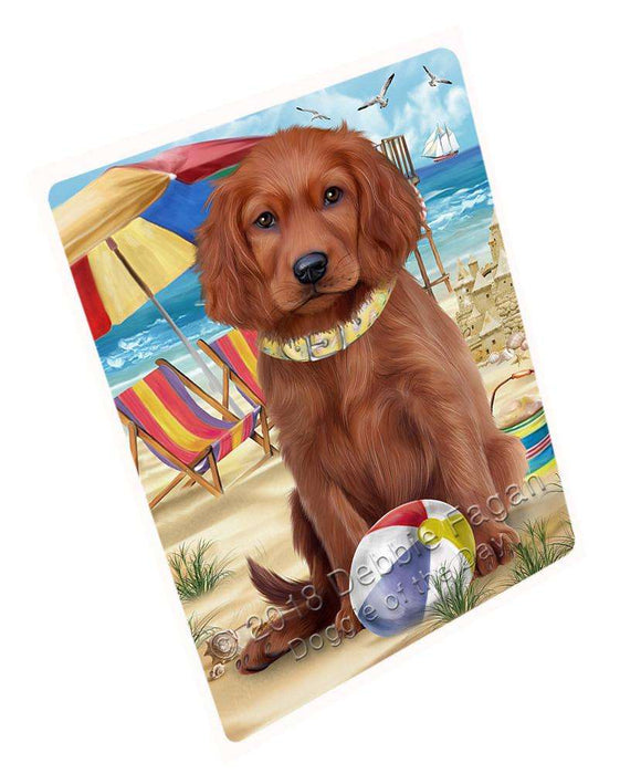 Pet Friendly Beach Irish Setter Dog Large Refrigerator / Dishwasher Magnet RMAG69954