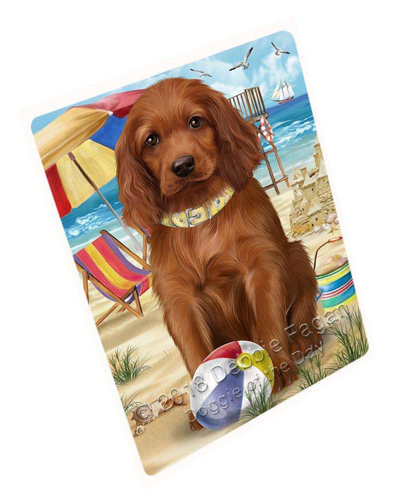 Pet Friendly Beach Irish Setter Dog Large Refrigerator / Dishwasher Magnet RMAG69960