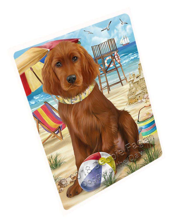 Pet Friendly Beach Irish Setter Dog Large Refrigerator / Dishwasher Magnet RMAG69966