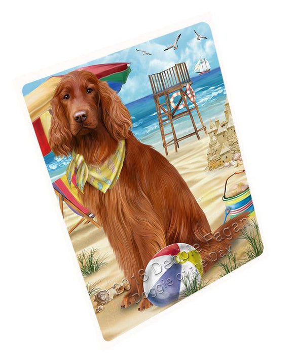 Pet Friendly Beach Irish Setter Dog Large Refrigerator / Dishwasher Magnet RMAG69972
