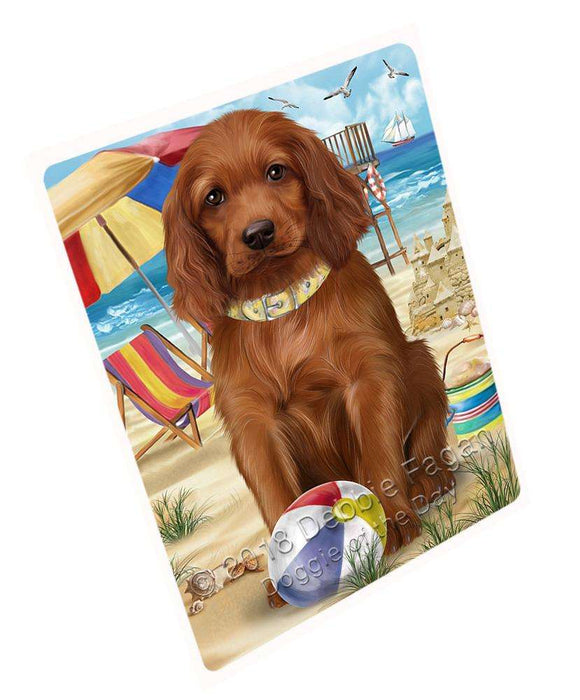 Pet Friendly Beach Irish Setter Dog Magnet Mini (3.5" x 2") MAG58980