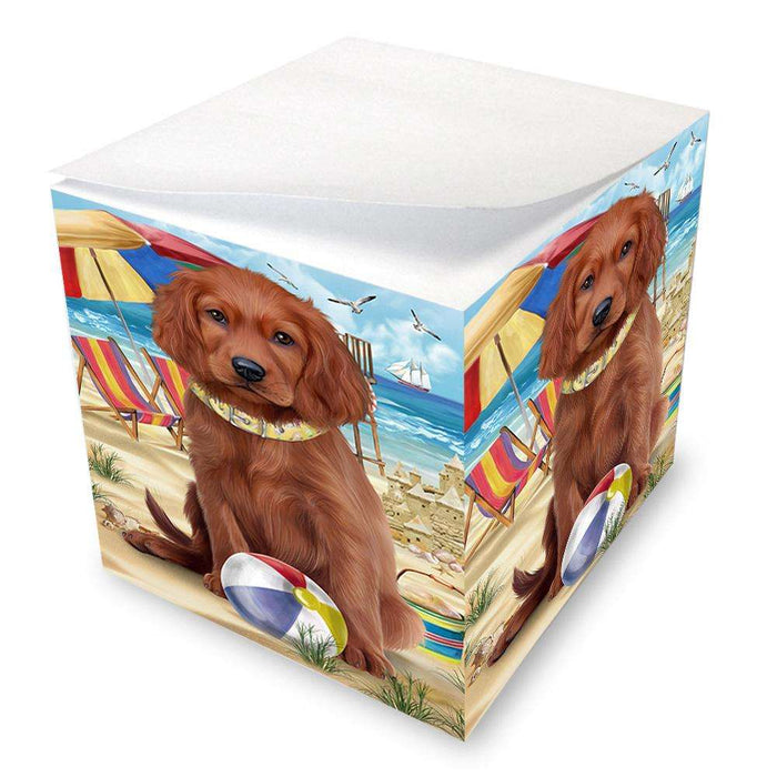 Pet Friendly Beach Irish Setter Dog Note Cube NOC51576
