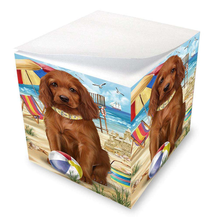 Pet Friendly Beach Irish Setter Dog Note Cube NOC51577