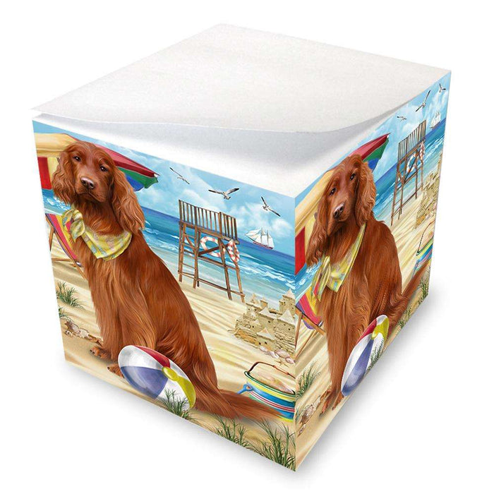 Pet Friendly Beach Irish Setter Dog Note Cube NOC51579