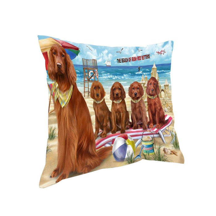 Pet Friendly Beach Irish Setter Dog Pillow PIL62660