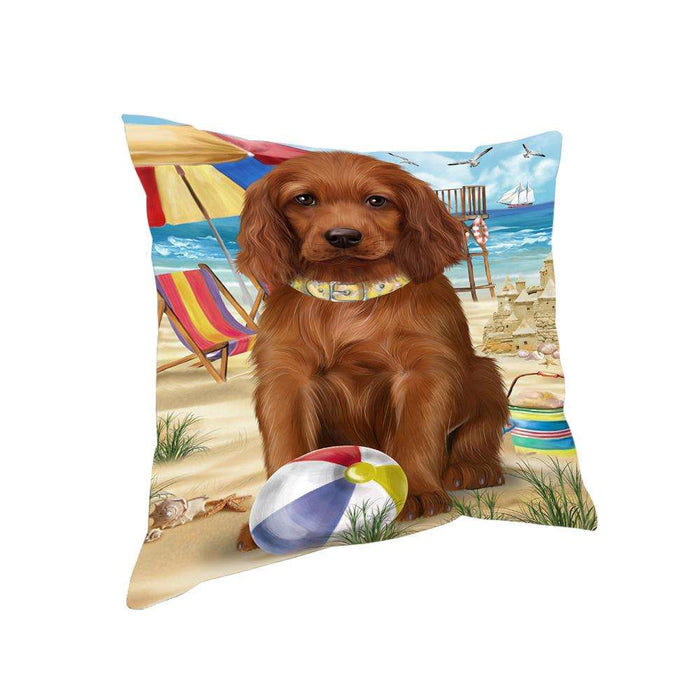 Pet Friendly Beach Irish Setter Dog Pillow PIL62672