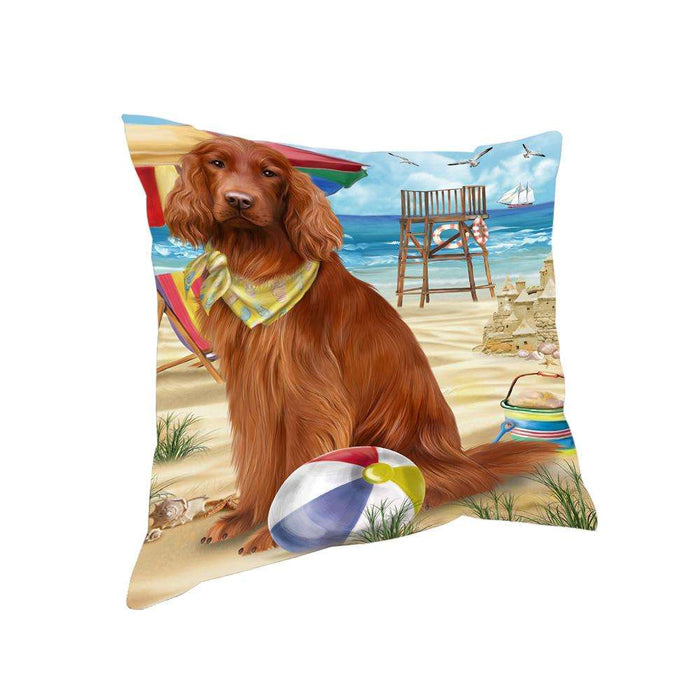 Pet Friendly Beach Irish Setter Dog Pillow PIL62680