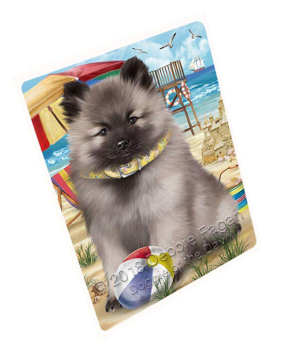 Pet Friendly Beach Keeshond Dog Large Refrigerator / Dishwasher Magnet RMAG69984