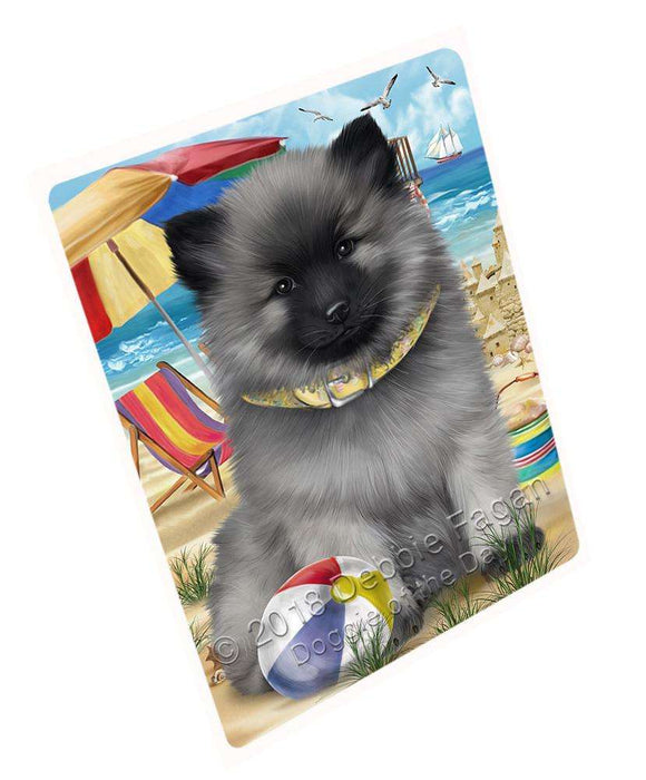 Pet Friendly Beach Keeshond Dog Large Refrigerator / Dishwasher Magnet RMAG69990