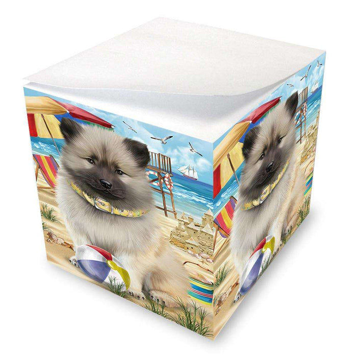 Pet Friendly Beach Keeshond Dog Note Cube NOC51583