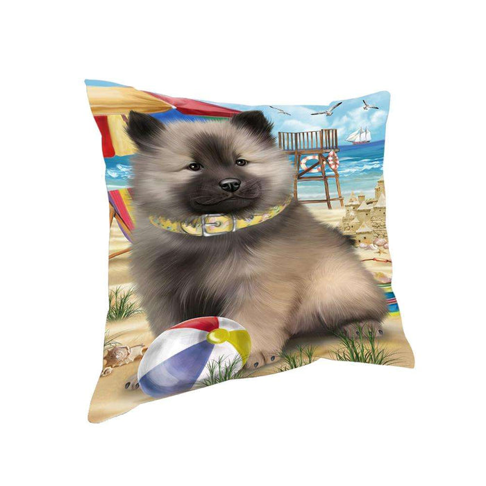 Pet Friendly Beach Keeshond Dog Pillow PIL62700