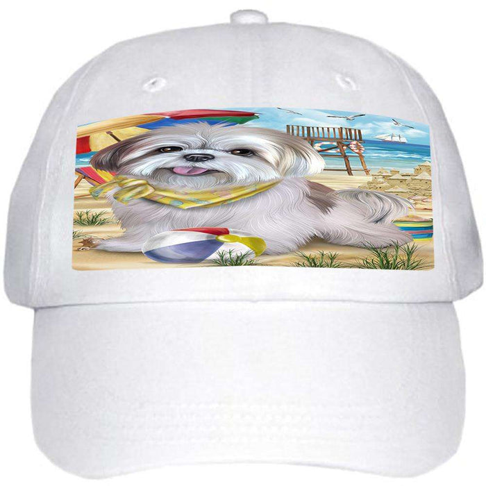 Pet Friendly Beach Lhasa Apso Dog Ball Hat Cap HAT53874