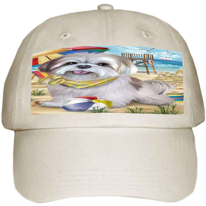 Pet Friendly Beach Lhasa Apso Dog Ball Hat Cap HAT53874