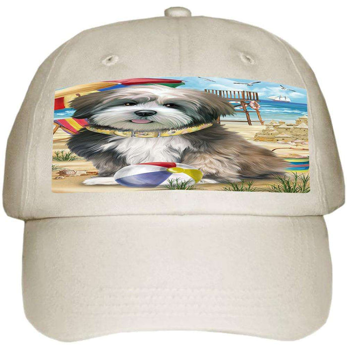 Pet Friendly Beach Lhasa Apso Dog Ball Hat Cap HAT53880