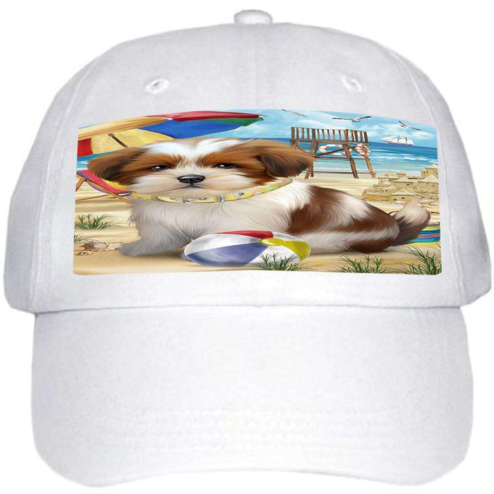 Pet Friendly Beach Lhasa Apso Dog Ball Hat Cap HAT53886