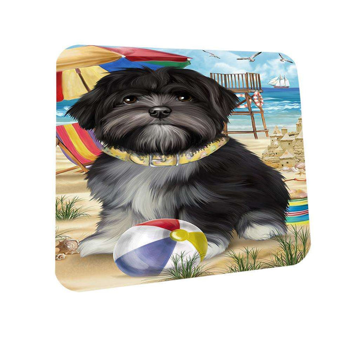 Pet Friendly Beach Lhasa Apso Dog Coasters Set of 4 CST50009 Coasters Set of 4 CST50009