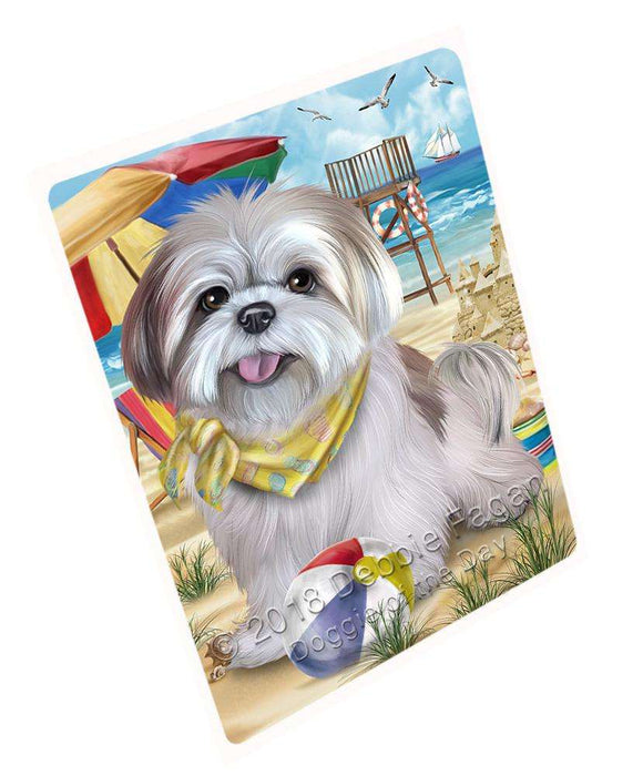 Pet Friendly Beach Lhasa Apso Dog Cutting Board C54009