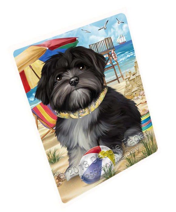 Pet Friendly Beach Lhasa Apso Dog Magnet Mini (3.5" x 2") MAG54018