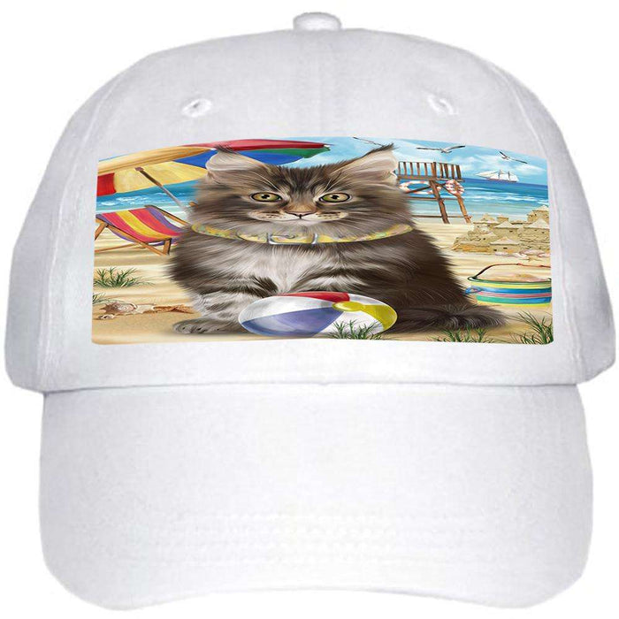 Pet Friendly Beach Maine Coon Cat Ball Hat Cap HAT58491