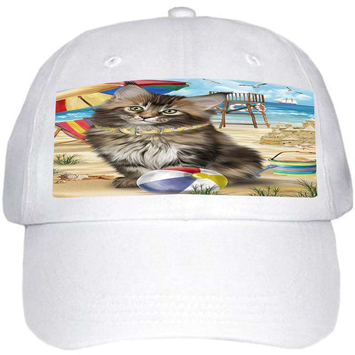 Pet Friendly Beach Maine Coon Cat Ball Hat Cap HAT58494