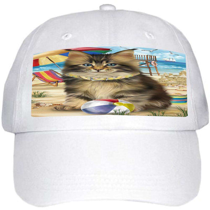 Pet Friendly Beach Maine Coon Cat Ball Hat Cap HAT58497