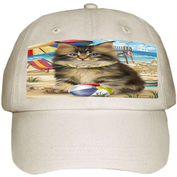 Pet Friendly Beach Maine Coon Cat Ball Hat Cap HAT58497