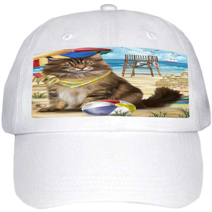 Pet Friendly Beach Maine Coon Cat Ball Hat Cap HAT58503