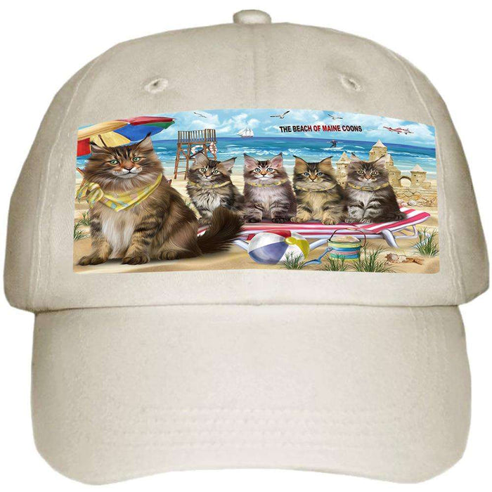 Pet Friendly Beach Maine Coon Cat Ball Hat Cap HAT58506