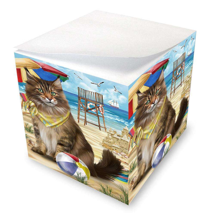 Pet Friendly Beach Maine Coon Cat Note Cube NOC51590