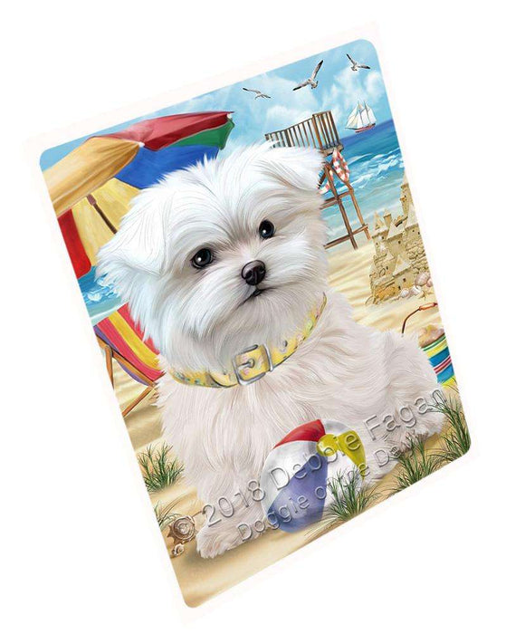 Pet Friendly Beach Maltese Dog Cutting Board C54030