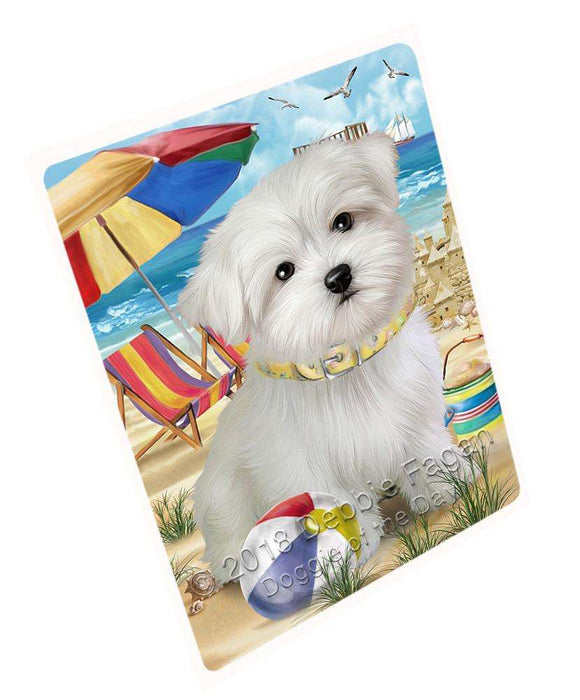 Pet Friendly Beach Maltese Dog Magnet Mini (3.5" x 2") MAG54033