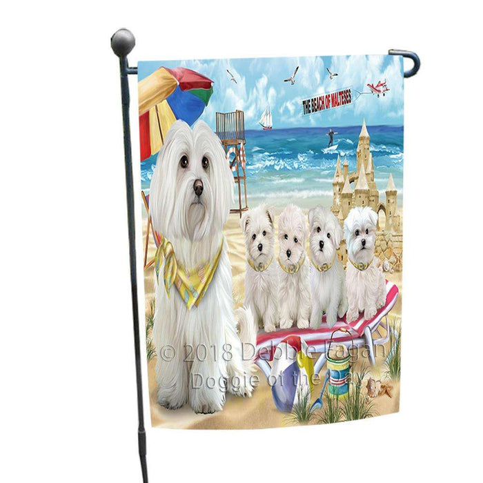 Pet Friendly Beach Malteses Dog Garden Flag GFLG49881