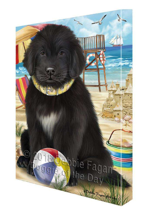 Pet Friendly Beach Newfoundland Dog Canvas Print Wall Art Décor CVS105353