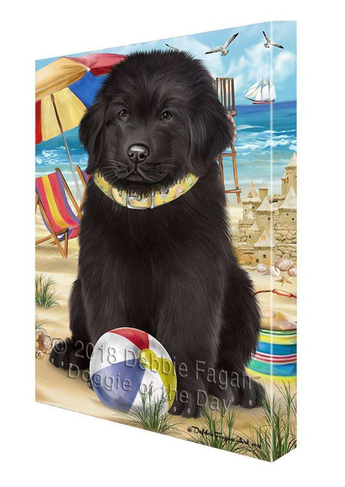 Pet Friendly Beach Newfoundland Dog Canvas Print Wall Art Décor CVS105380