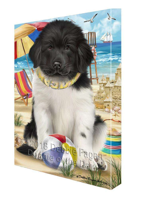 Pet Friendly Beach Newfoundland Dog Canvas Print Wall Art Décor CVS105389