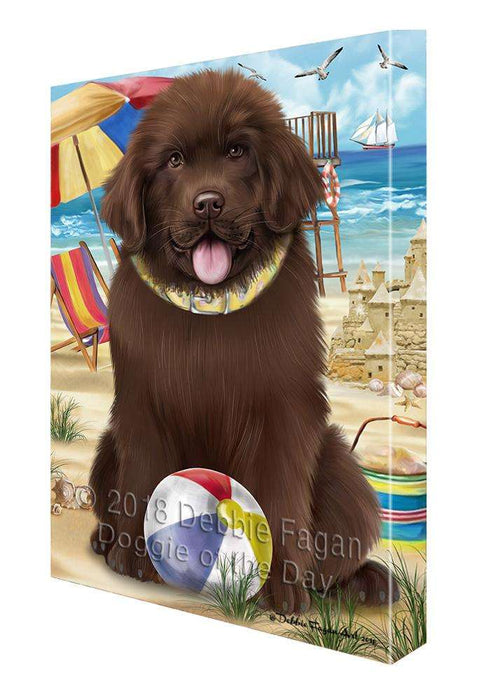 Pet Friendly Beach Newfoundland Dog Canvas Print Wall Art Décor CVS105398
