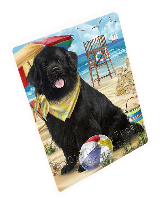 Pet Friendly Beach Newfoundland Dog Large Refrigerator / Dishwasher Magnet RMAG85896