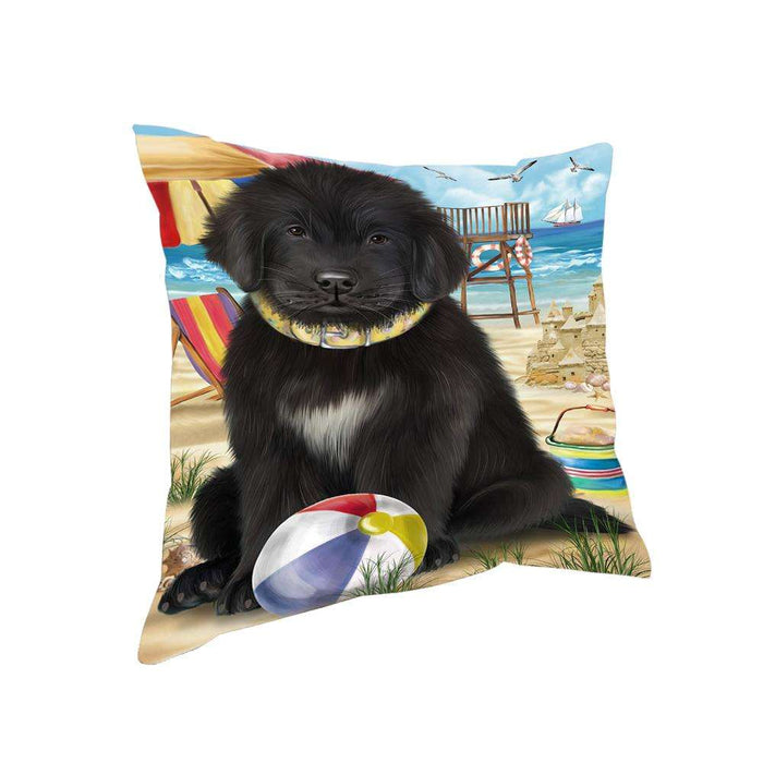 Pet Friendly Beach Newfoundland Dog Pillow PIL73292