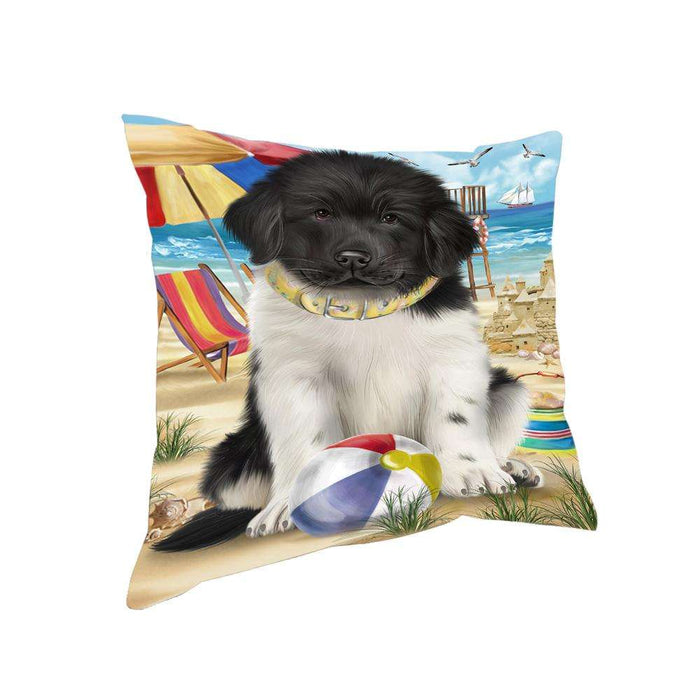 Pet Friendly Beach Newfoundland Dog Pillow PIL73308