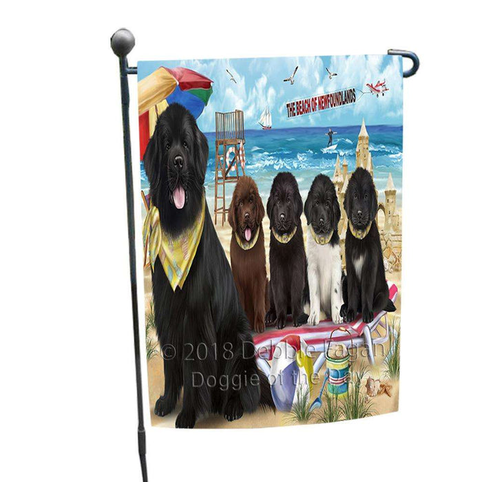 Pet Friendly Beach Newfoundland Dogs Garden Flag GFLG54230