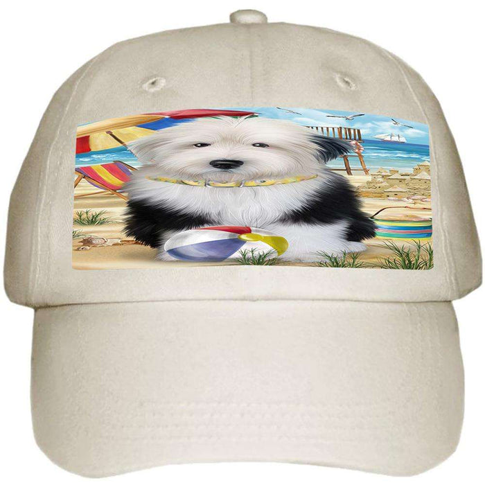 Pet Friendly Beach Old English Sheepdog Ball Hat Cap HAT53910