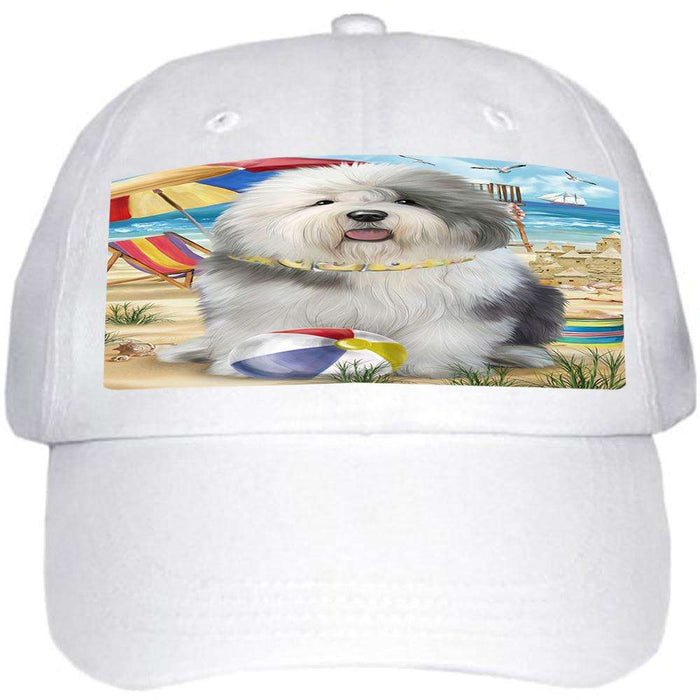 Pet Friendly Beach Old English Sheepdog Ball Hat Cap HAT53913