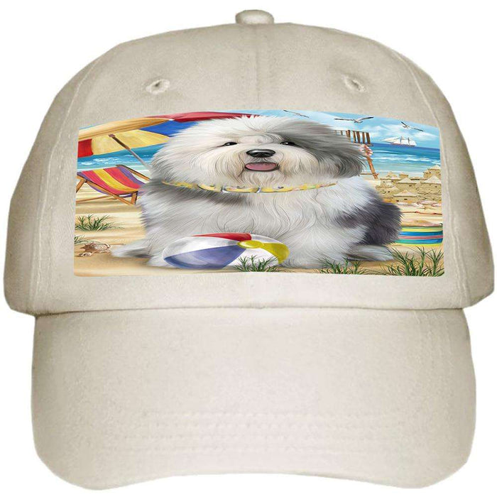 Pet Friendly Beach Old English Sheepdog Ball Hat Cap HAT53913