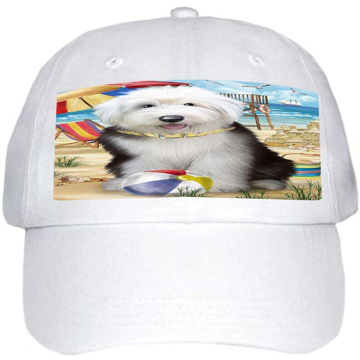 Pet Friendly Beach Old English Sheepdog Ball Hat Cap HAT53916